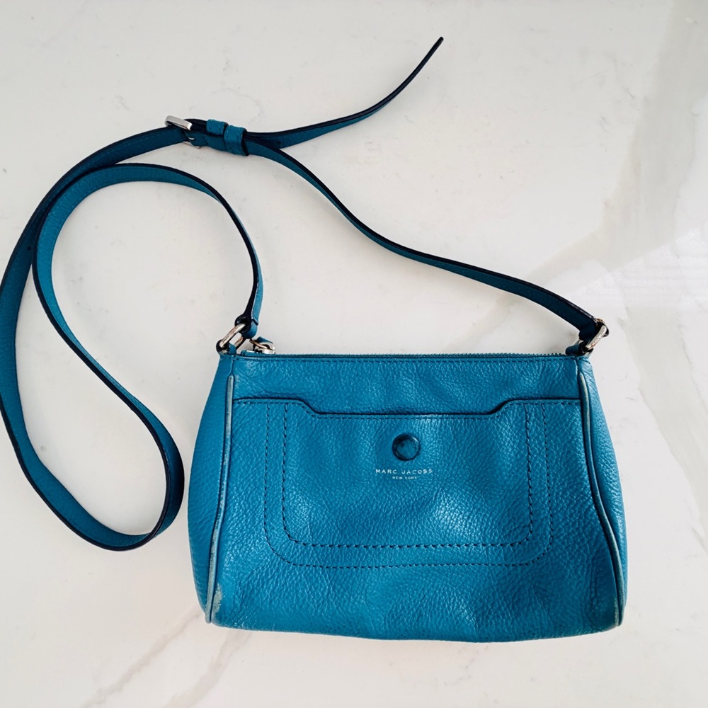 Marc Jacobs Empire City Teal Leather Crossbody Bag